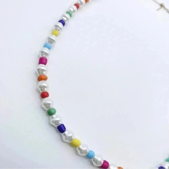 Colorful pearl beaded necklace - Picture 2 of 5